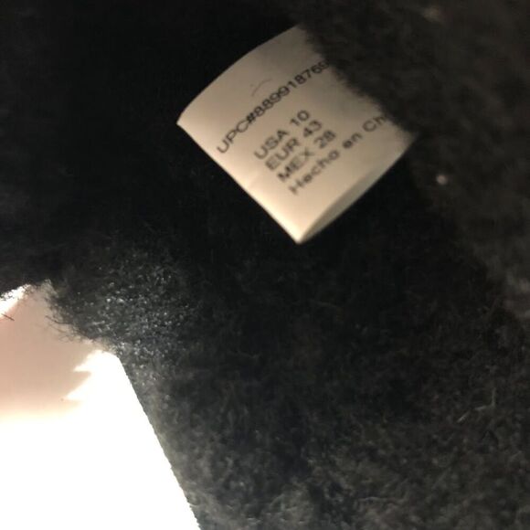 PAWZ by Bearpaw Men's Black Leather Slip On House Slippers US 10 Faux Fur Inside - Picture 8 of 13